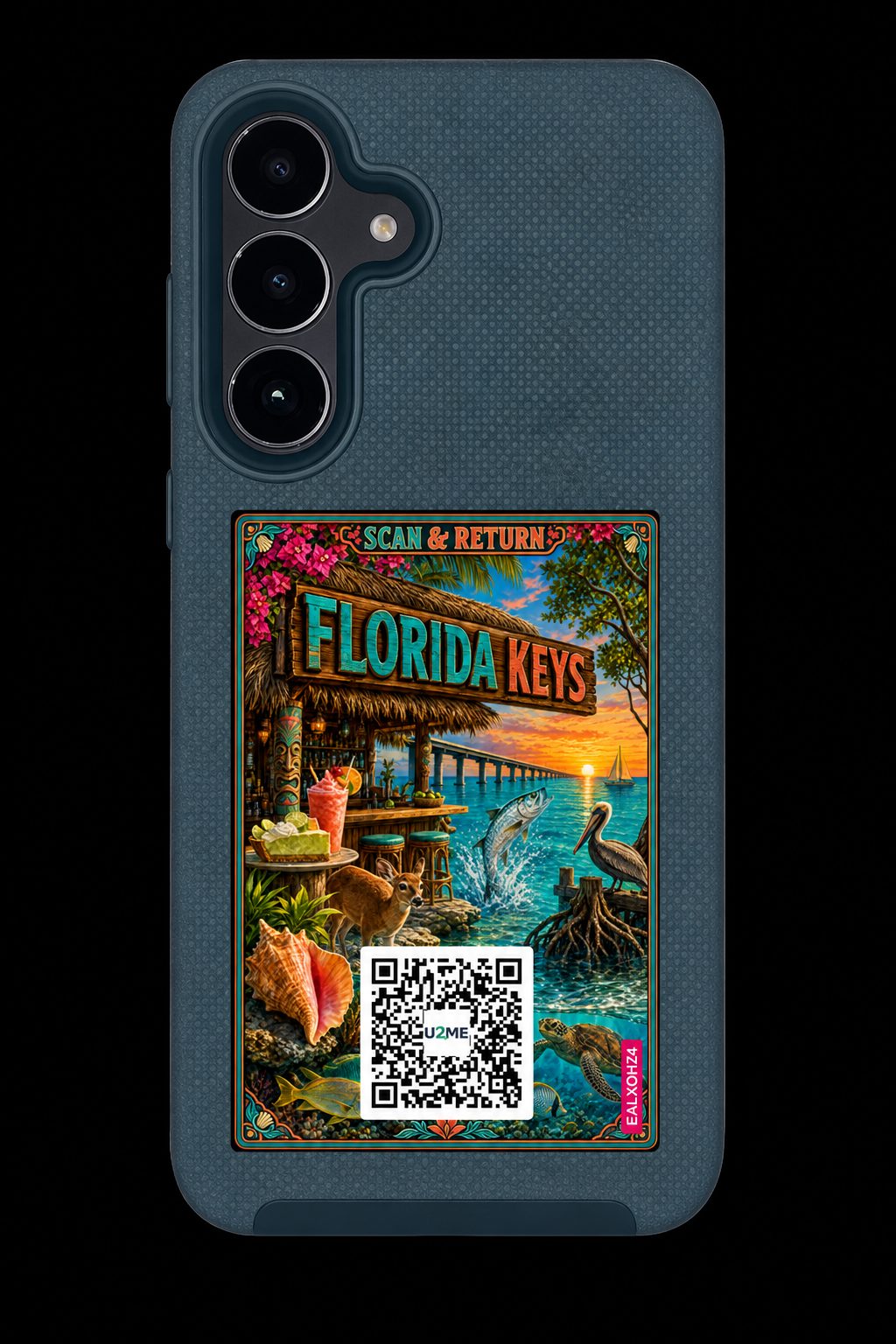 U2ME™ Florida Keys Badge on a smartphone case