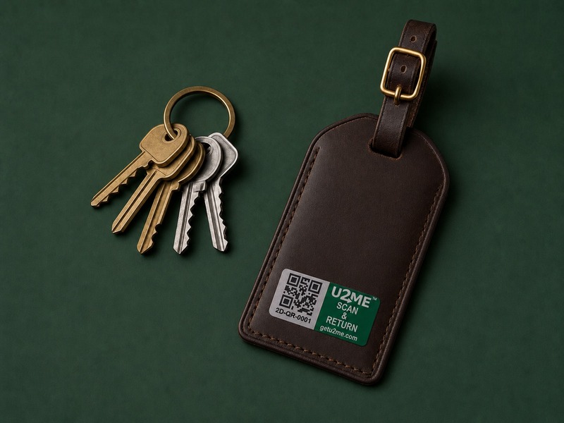 U2ME™ Label on keys and luggage tag