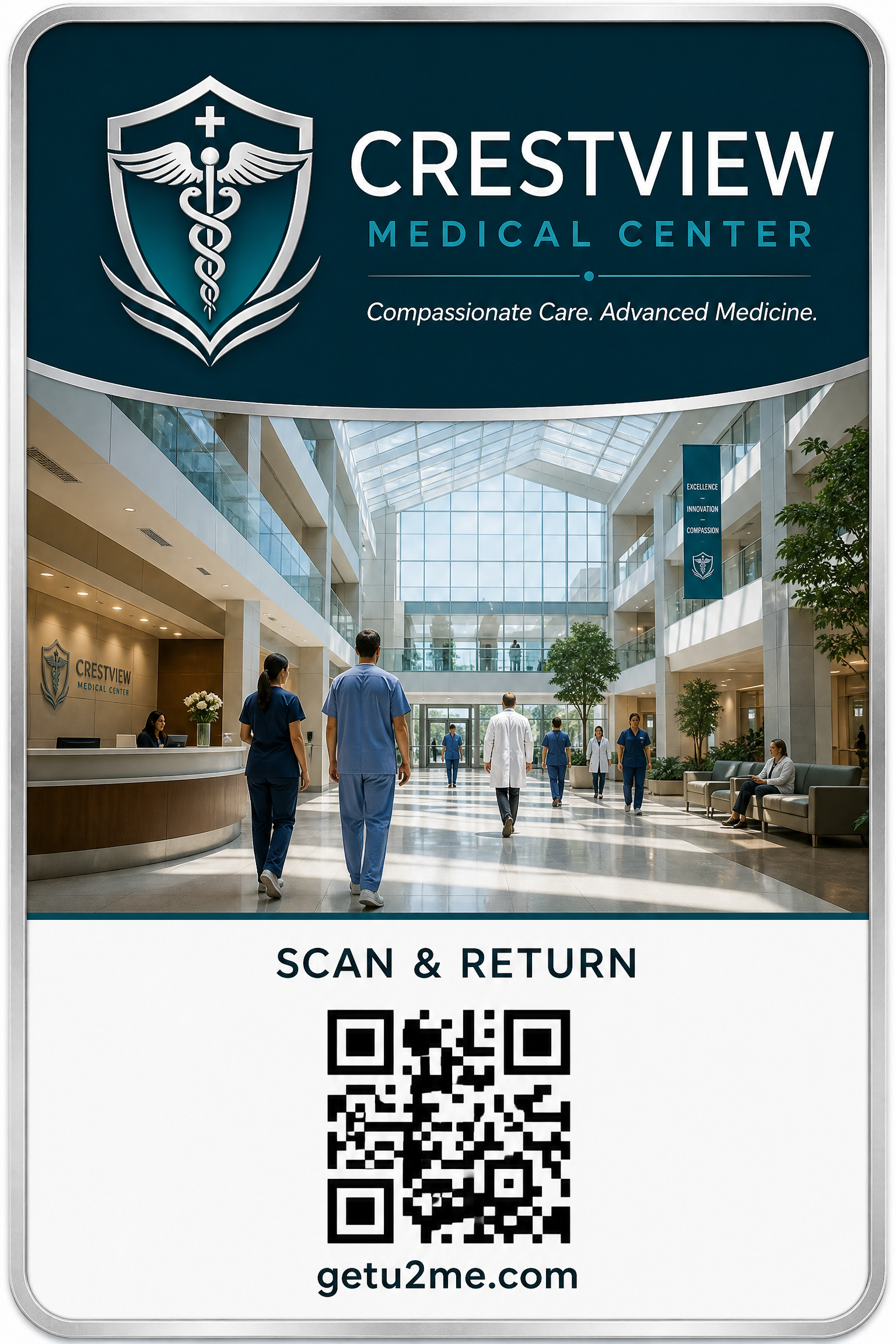 Crestview Medical Center custom U2ME™ badge