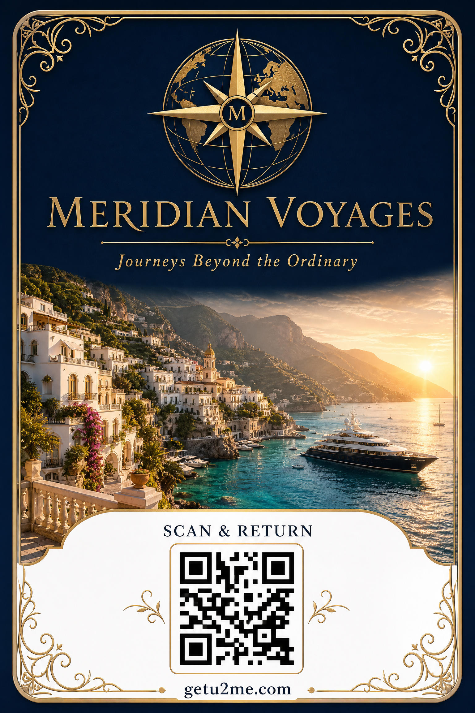 Meridian Voyages luxury travel agency custom U2ME™ badge